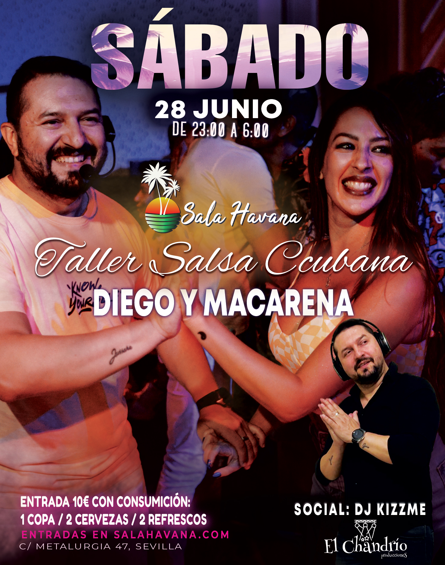 SÁBADO TALLER Y FIESTA – 28/6/25