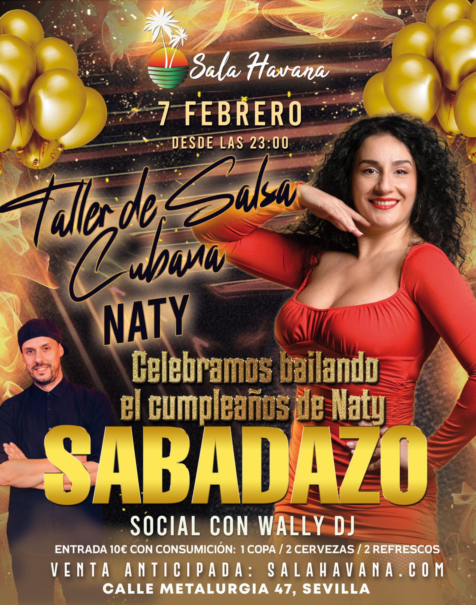 SABADAZO – TALLER DE SALSA CUBANA – 7/2/26